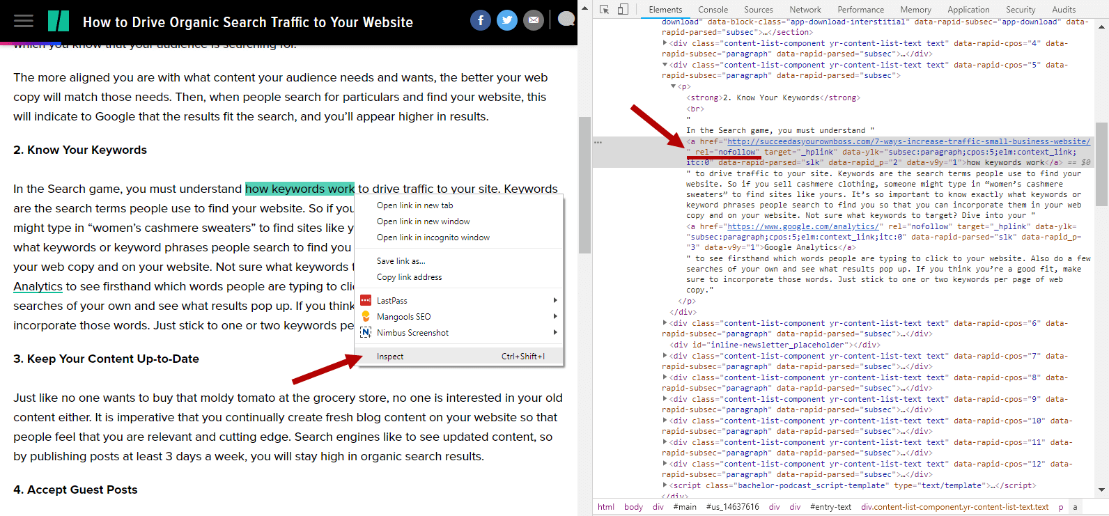 huffington post nofollow link example