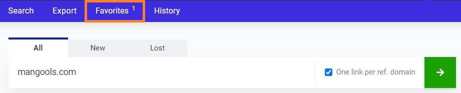 LinkMiner search toolbar - example