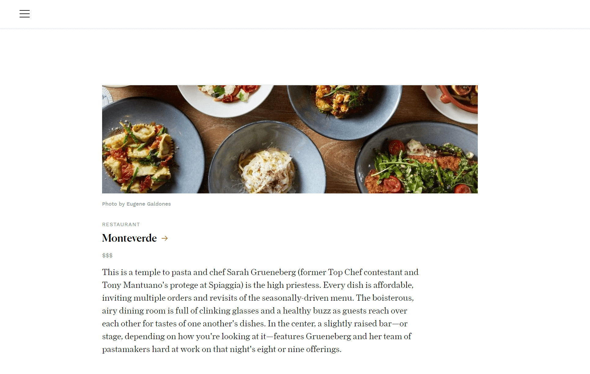 Conde nest traveller website screenshot